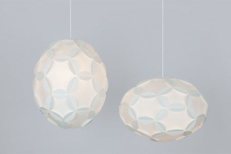 Cloud lights are pendant lamp shades inspired by clouds and made with Japanese paper.