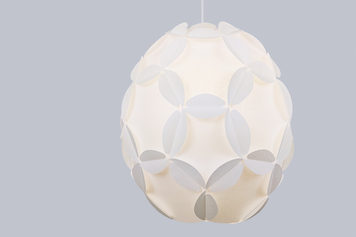 Cloud Pendant Lamp is a sculptural voluminous lamp shade designed and made by 24d-studio.