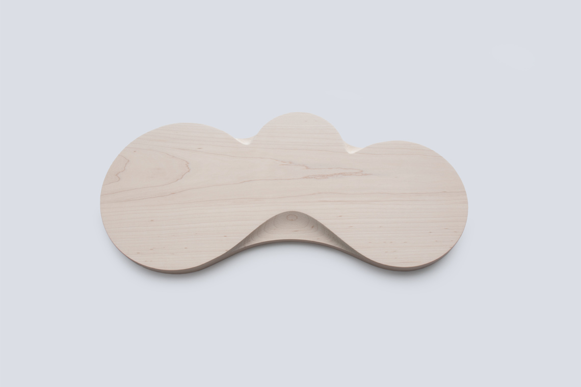 Loops Large cutting board and tray carved from hardwood solid maple