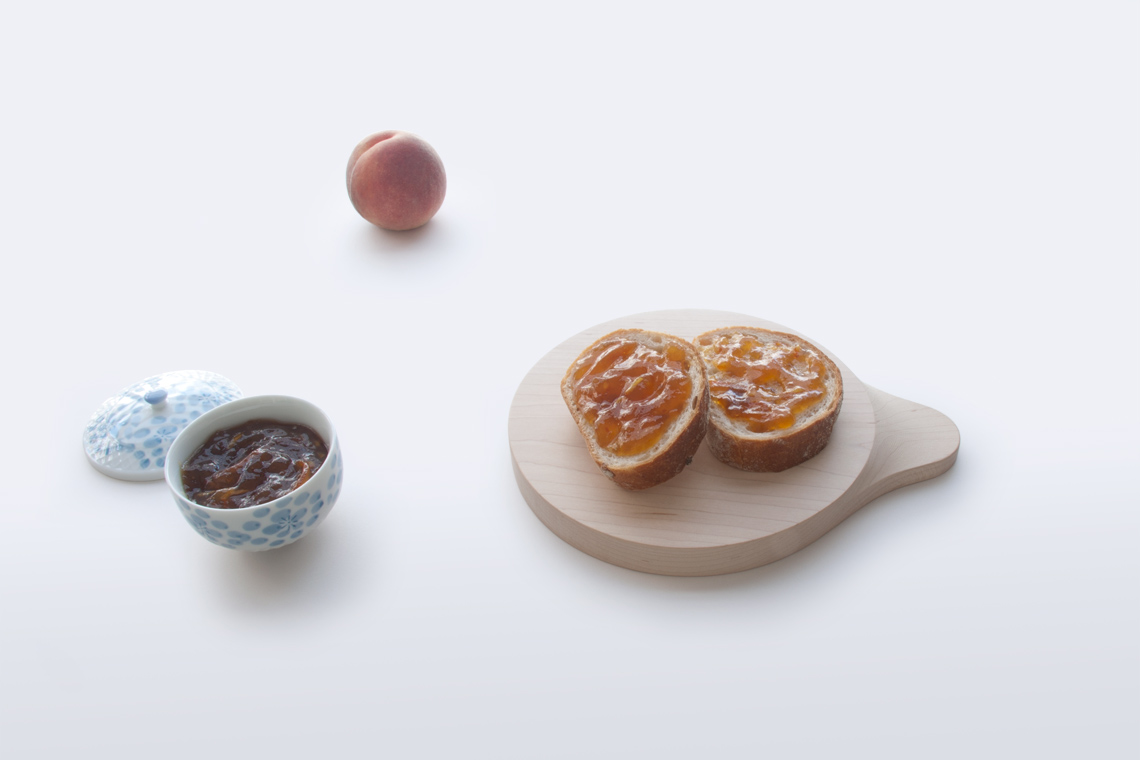 Loops small round maple wood board and tray is perfect for serving a breakfast