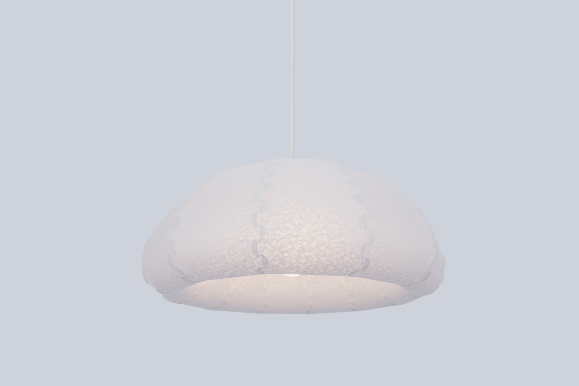 Light and bright Puff pendant lamp provides a soft glowing light creating a pleasant atmosphere.