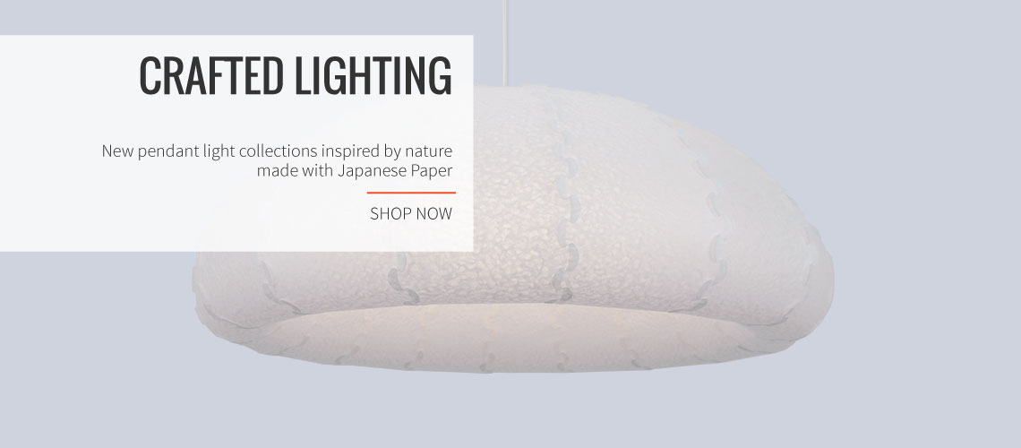 Crafted Lighting is new lighting collections made from Japanese paper.