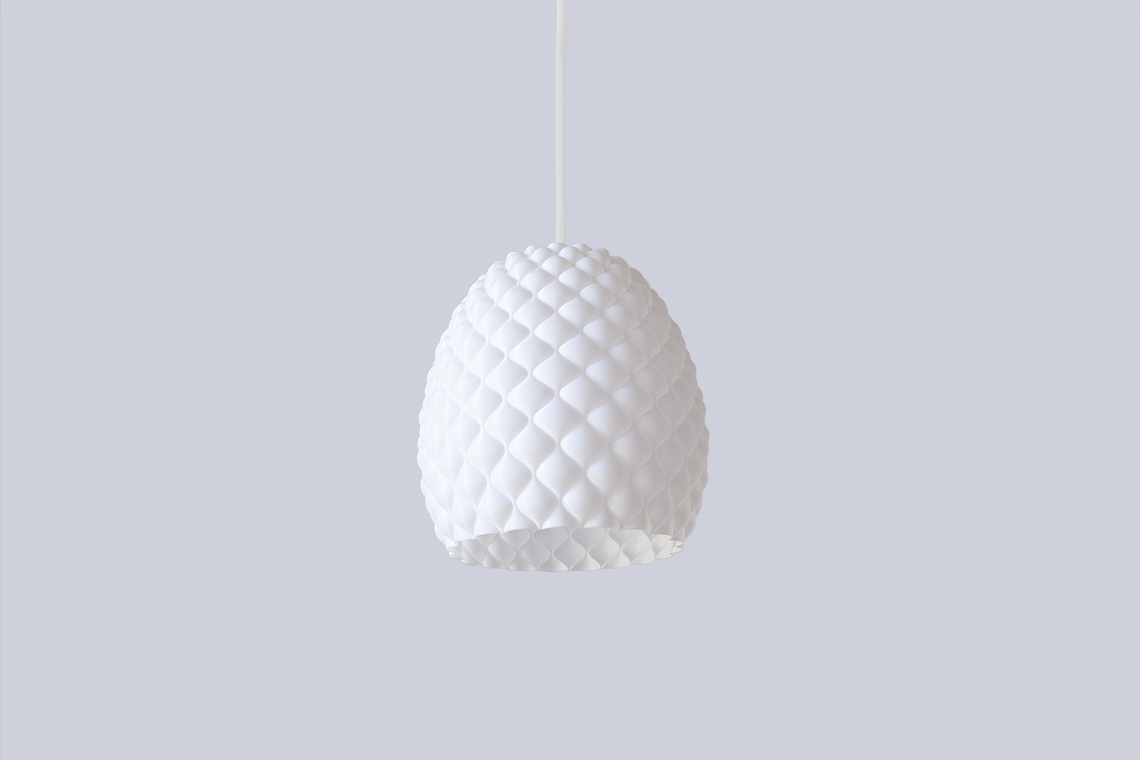 Wave Lights are 3d-printed lamps from biodegradable plastic and made by 24d-studio in Japan.