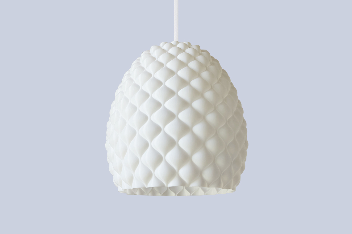 Wave Pendant Lamp Shades create indirect light and soft atmosphere.